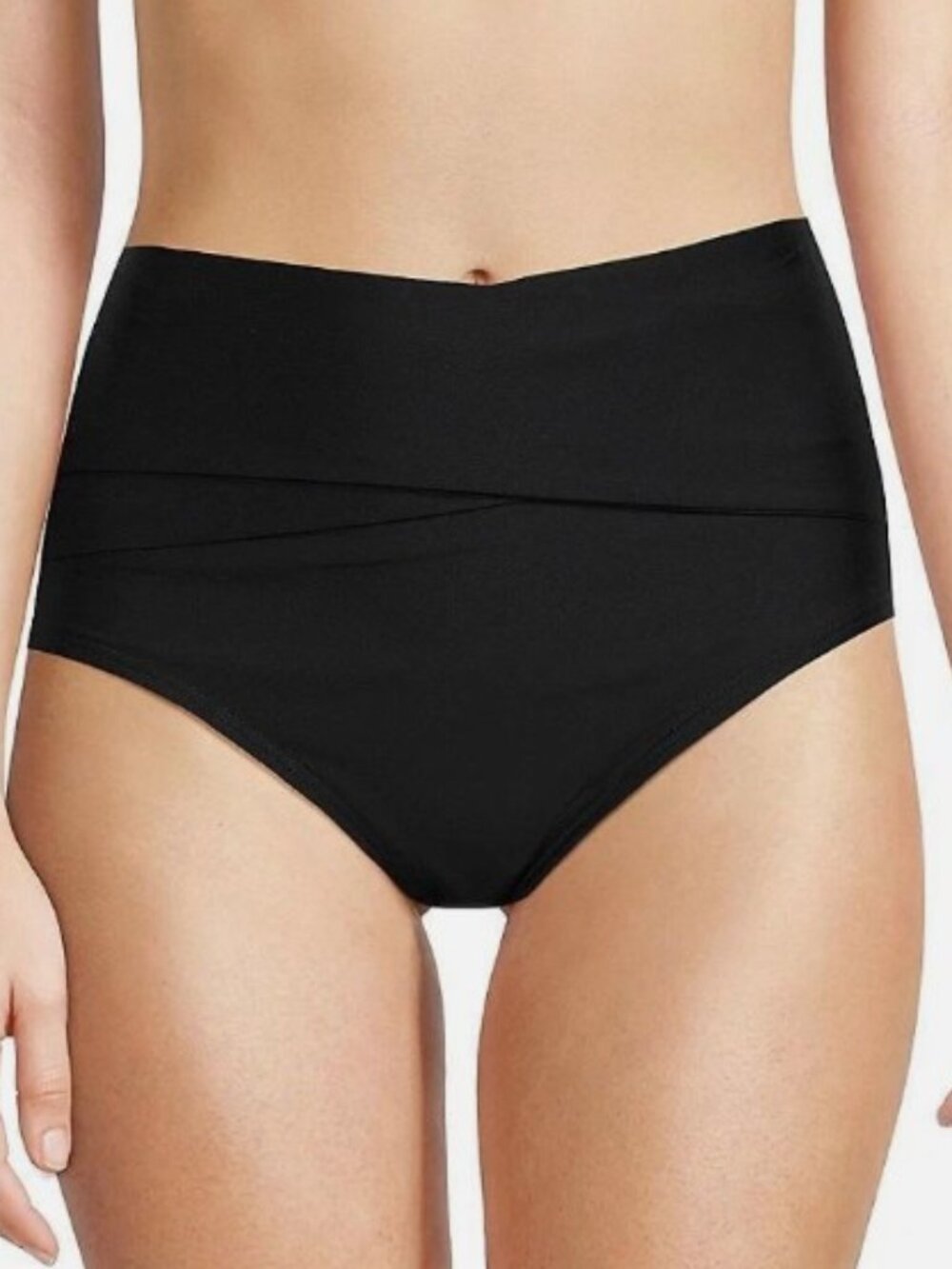 Calvin Klein High-Waist Cross-Over Swim Bikini Bottom